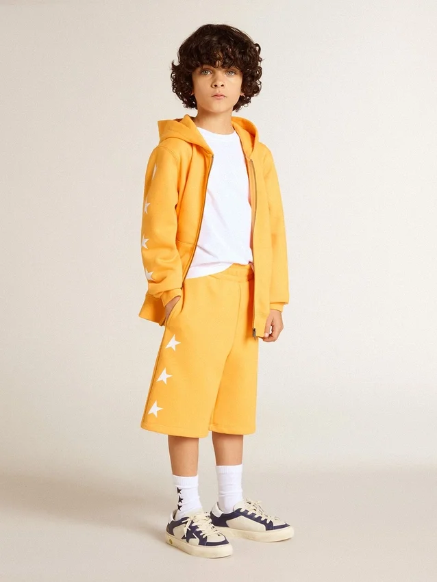 Senapsgula shorts för pojkar