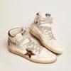 Sky-Star-sneakers med signatur på vristen och insatser i ponnyskinn med leopardmönster