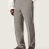 Slim fit-byxor för herr i grå Prince of Wales-rutmönster