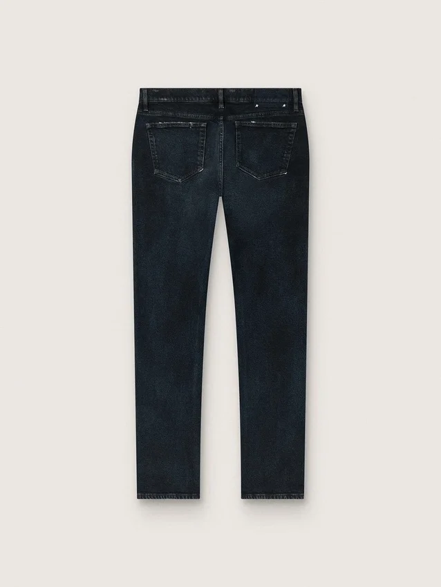 Slim-fit-jeans för herr i mörk indigofärgad stretchdenim