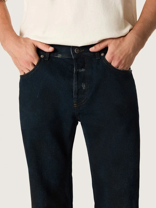 Slim-fit-jeans för herr i mörk indigofärgad stretchdenim