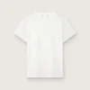 Slim fit-T-shirt för dam i vitt med slitna detaljer