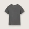 Slitad T-shirt i smal passform i antracitgrått
