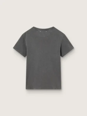 Slitad T-shirt i smal passform i antracitgrått