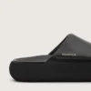 Space-Star-slip-ons för damer i svart läder