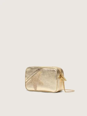 Star Bag i platinafärgat läder med Swarovski-stjärna