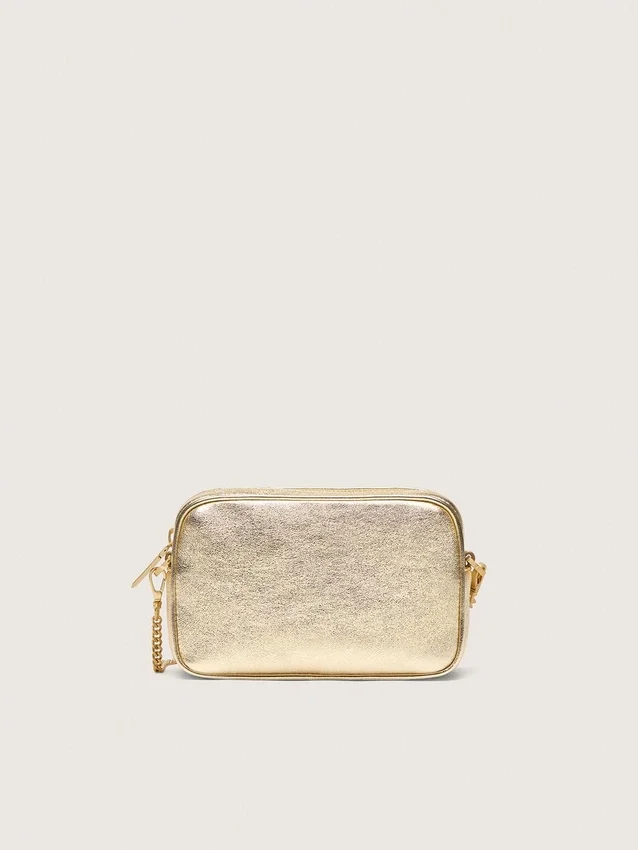 Star Bag i platinafärgat läder med Swarovski-stjärna