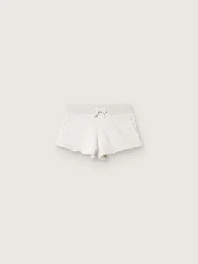 Star-damshorts i grå melerad fleece