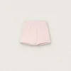 Star-shorts för flickor i rosa bomull med patch och logotyp
