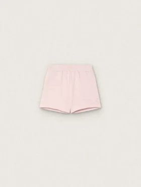 Star-shorts för flickor i rosa bomull med patch och logotyp