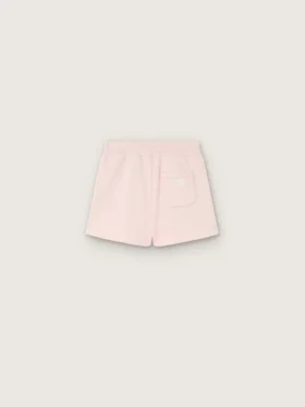 Star-shorts för flickor i rosa bomull med patch och logotyp