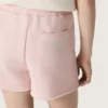 Star-shorts för flickor i rosa bomull med patch och logotyp