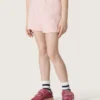 Star-shorts för flickor i rosa bomull med patch och logotyp