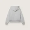 Star unisex-sweatshirt med huva i grå melerad bomull
