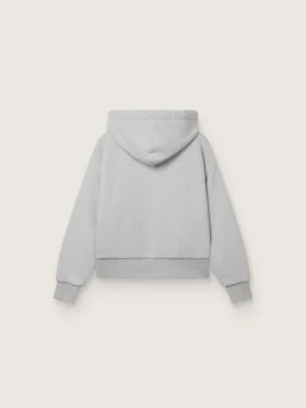 Star unisex-sweatshirt med huva i grå melerad bomull