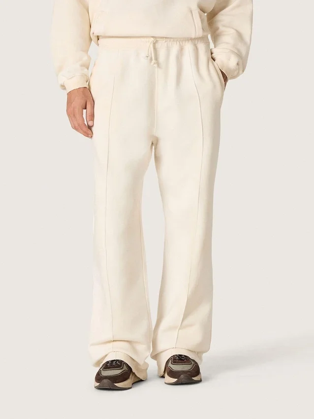 Star unisex-träningsbyxor i vintagevit fleece