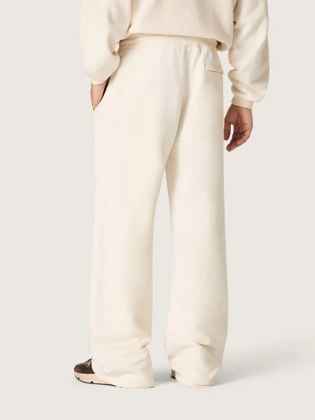 Star unisex-träningsbyxor i vintagevit fleece