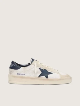Stardan för herr i beige mocka med blå stjärna