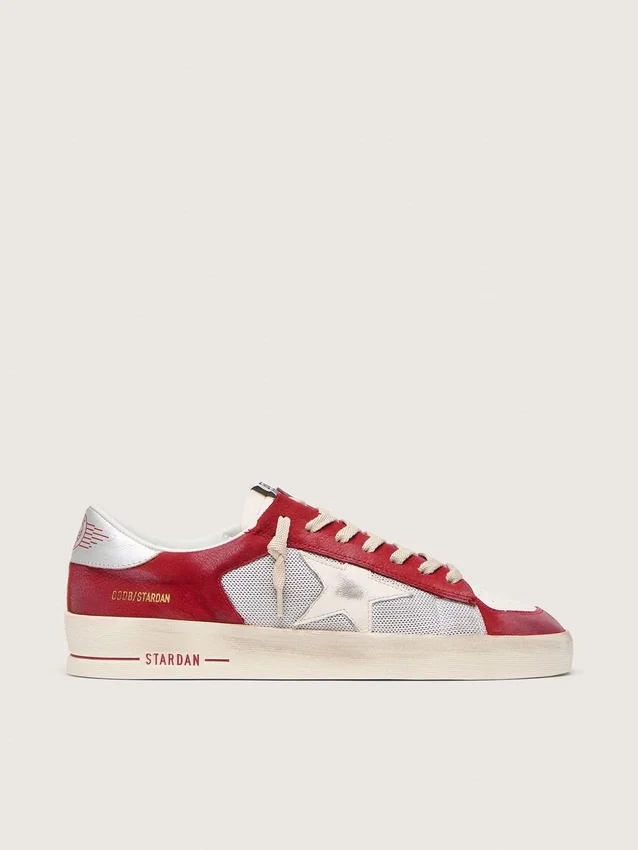 Stardan för herr i mesh och nubuck med nappa-stjärna och läderflik på hälen