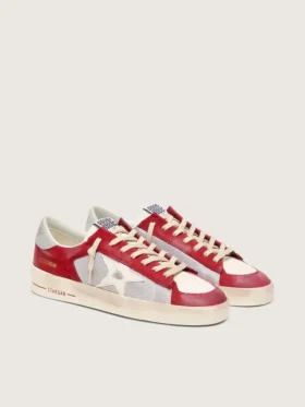 Stardan för herr i mesh och nubuck med nappa-stjärna och läderflik på hälen