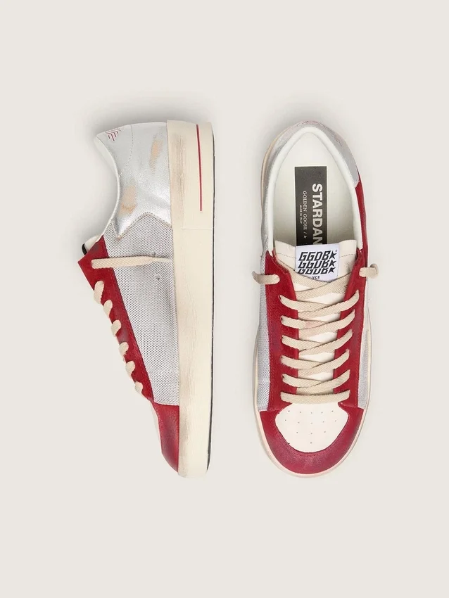 Stardan för herr i mesh och nubuck med nappa-stjärna och läderflik på hälen