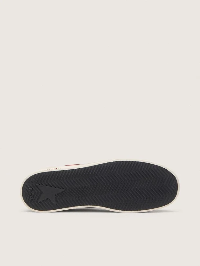 Stardan för herr i mesh och nubuck med nappa-stjärna och läderflik på hälen