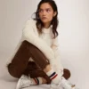 Stardan-sneakers i vitt läder med sliten look