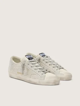 Super-Star i nubuck med Swarovski-kristaller och isgrå stjärna i mocka