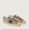 Super-Star LTD för herr i beige canvas med svart läderstjärna