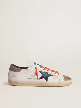 Super-Star LTD för herr i läder med svart läderstjärna och beige läderflik på hälen