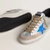 Super-Star LTD för herr i silvermetalliskt mocka med läderstjärna och hälflik i mocka