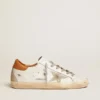 Super-Star-sneakers för damer med stjärna i mocka och brun hälflik