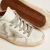Super-Star-sneakers för damer med stjärna i mocka och brun hälflik