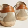Super-Star-sneakers för herr med stjärna i mocka och brun hälflik