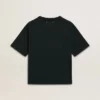 Svart dam-T-shirt med kristaller