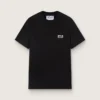 Svart herr-T-shirt med kontrasterande vit logotyp och stjärna