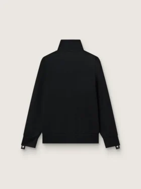 Svart herrsweatshirt med dragkedja och vita stjärnor