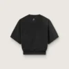 Svart kort sport-T-shirt för dam