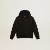 Svart sweatshirt för pojkar med kontrasterande silverfärgade stjärnor