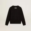 Svart sweatshirt för pojkar med vit stor stjärna på framsidan