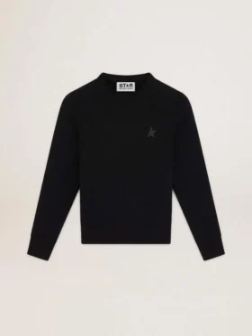 Svart sweatshirt från Athena Star Collection med ton-i-ton-stjärna på framsidan