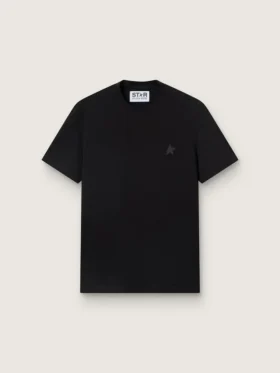 Svart T-shirt från Star Collection med ton-i-ton-stjärna på framsidan