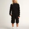 Svarta bermuda-shorts för pojkar med vita stjärnor