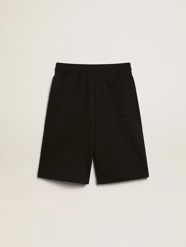Svarta bermuda-shorts för pojkar med vita stjärnor