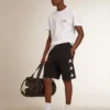 Svarta bermudashorts för herr med vita stjärnor