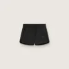 Svarta dubbla lager-sportshorts för damer