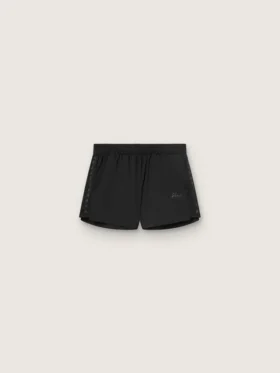 Svarta dubbla lager-sportshorts för damer