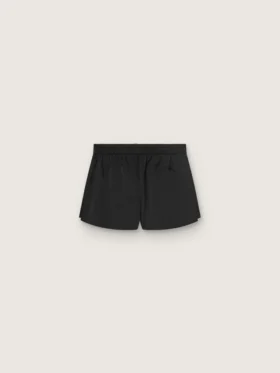 Svarta dubbla lager-sportshorts för damer