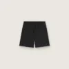 Svarta dubbla sportshorts för herr