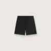 Svarta dubbla sportshorts för herr